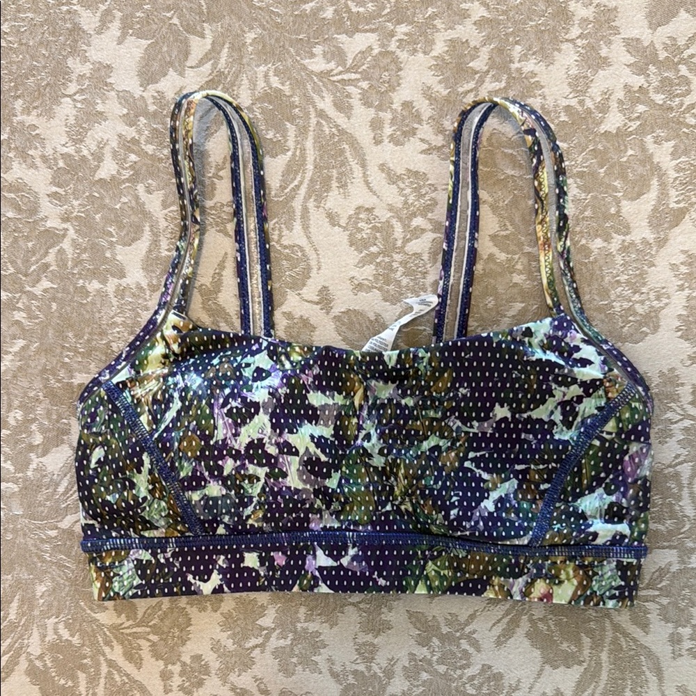 Multicolor Patterned Sports Bra